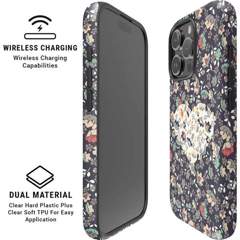 Floral Heart iPhone 16 Pro Max Magsafe Impact Case