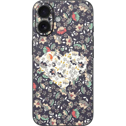 Floral Heart iPhone 16 Skin