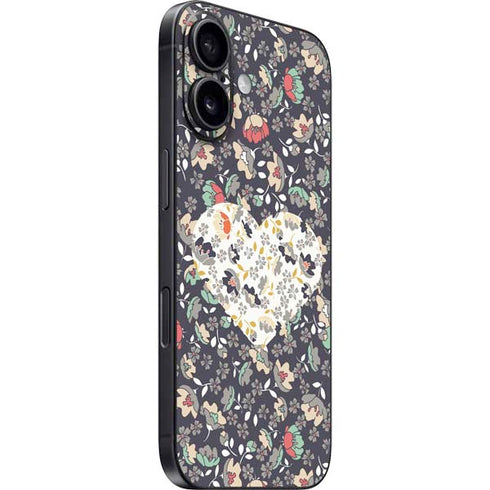 Floral Heart iPhone 16 Skin