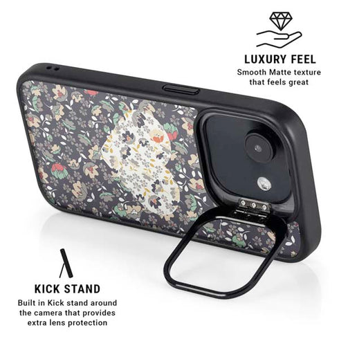 Floral Heart iPhone 16e Kickstand Case