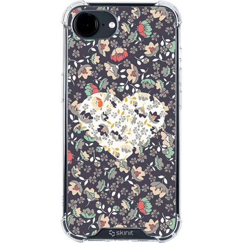 Floral Heart iPhone 16e Clear Case