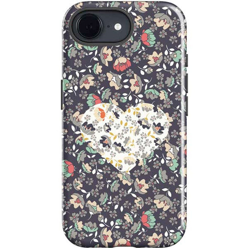 Floral Heart iPhone 16e Impact Case