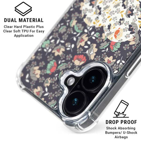 Floral Heart iPhone 17 Clear Case