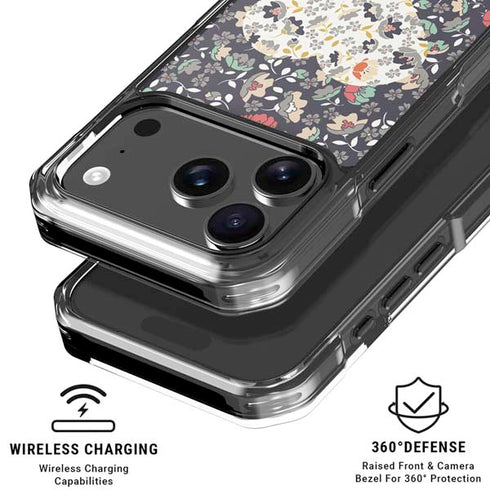 Floral Heart iPhone 18 Pro Clear Case