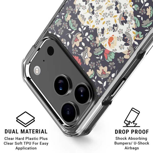 Floral Heart iPhone 18 Pro Clear Case