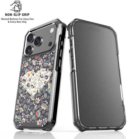Floral Heart iPhone 18 Pro Clear Case
