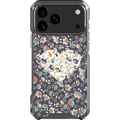 Floral Heart iPhone 18 Pro Max Clear Case