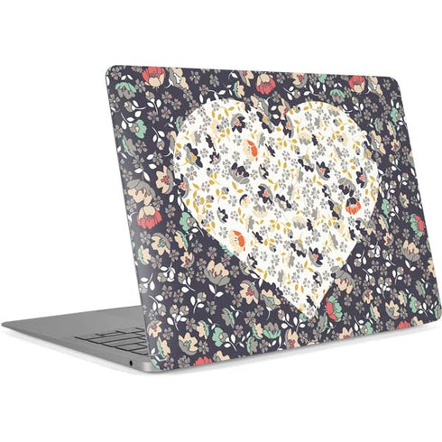 Floral Heart Apple MacBook Air Skin