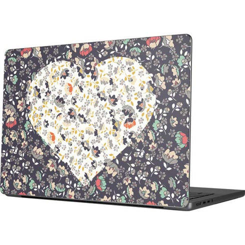 Floral Heart Apple MacBook Pro 14-inch Skin