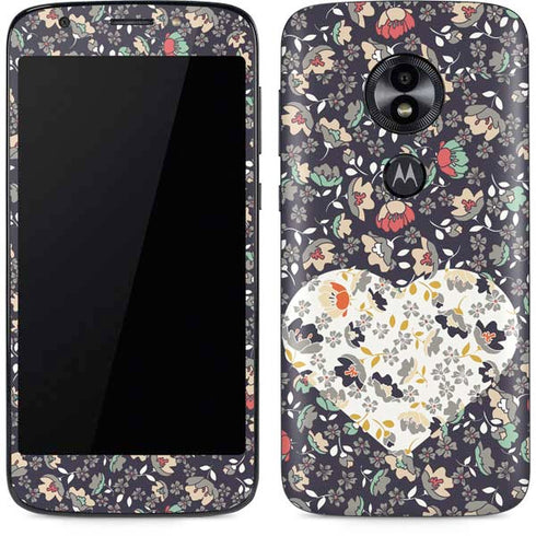 Floral Heart Moto E5 Play Skin