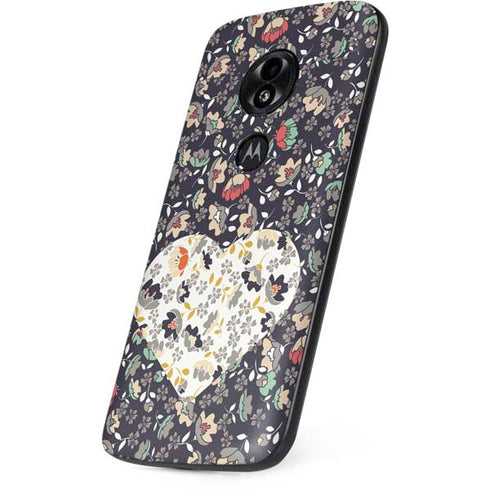 Floral Heart Moto E5 Play Skin