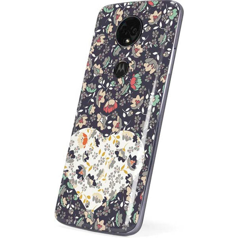 Floral Heart Moto E5 Plus Skin
