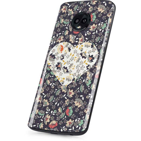 Floral Heart Moto G6 Skin