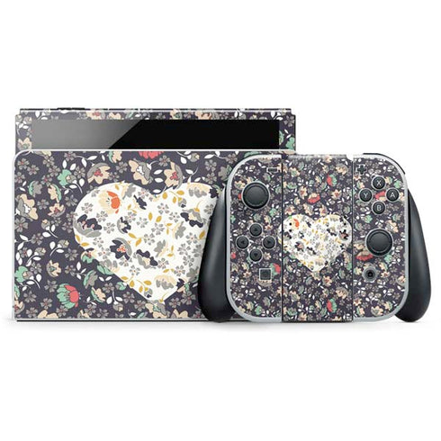 Floral Heart Nintendo Skins
