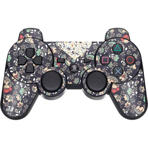Floral Heart PS3 Dual Shock wireless controller Skin