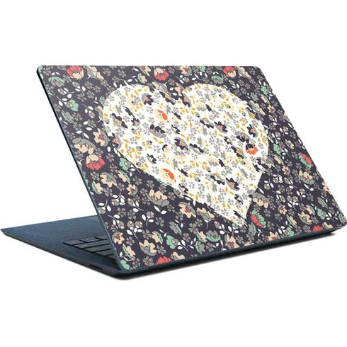 Floral Heart Surface Laptop Skin