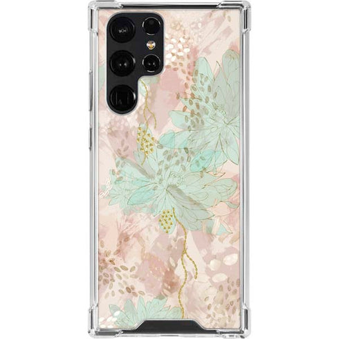 Floral Shadows Galaxy S22 Ultra Clear Case