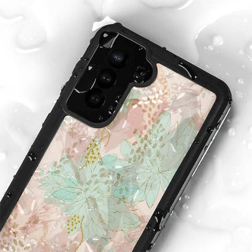 Floral Shadows Galaxy S24 Plus Waterproof Case