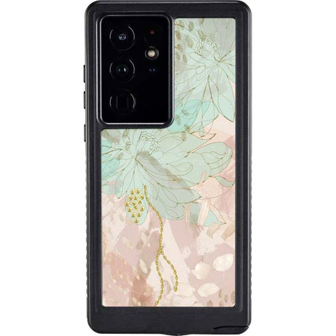 Floral Shadows Galaxy S24 Ultra Waterproof Case