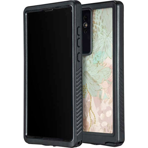 Floral Shadows Galaxy S24 Ultra Waterproof Case