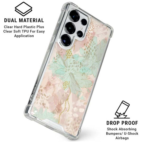 Floral Shadows Galaxy S25 Ultra Clear Case