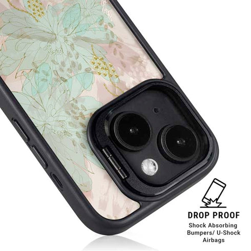 Floral Shadows iPhone 14 Kickstand Case
