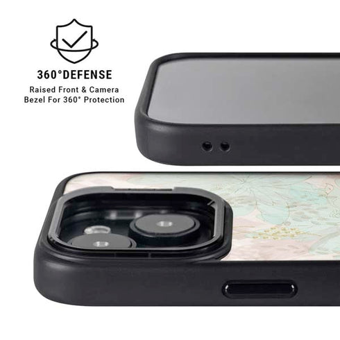 Floral Shadows iPhone 15 Plus Kickstand Case