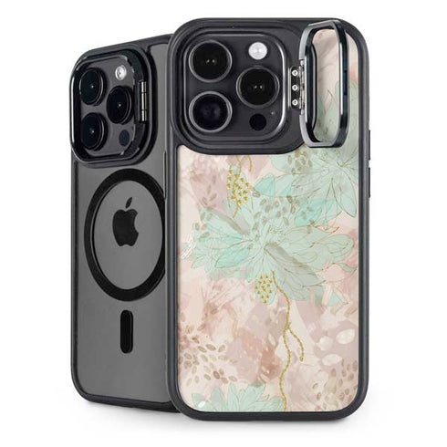 Floral Shadows iPhone 15 Pro Kickstand Case