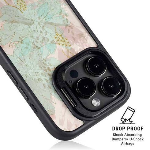 Floral Shadows iPhone 15 Pro Max Kickstand Case