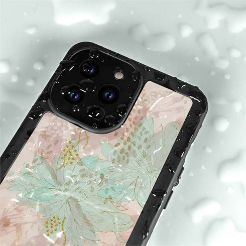 Floral Shadows iPhone 15 Pro Waterproof Case