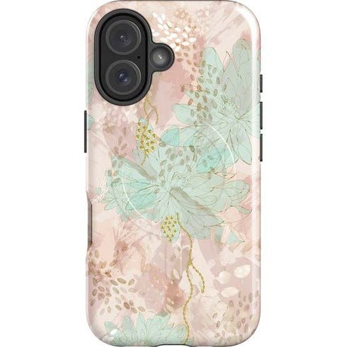 Floral Shadows iPhone 16 Magsafe Impact Case