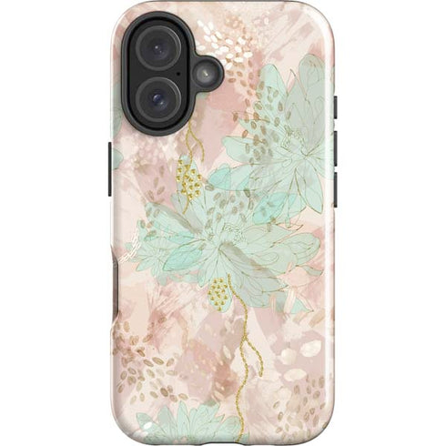 Floral Shadows iPhone 16 Plus Impact Case