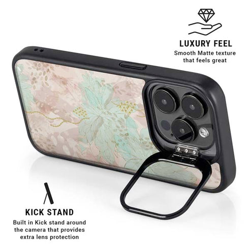 Floral Shadows iPhone 16 Pro Max Kickstand Case