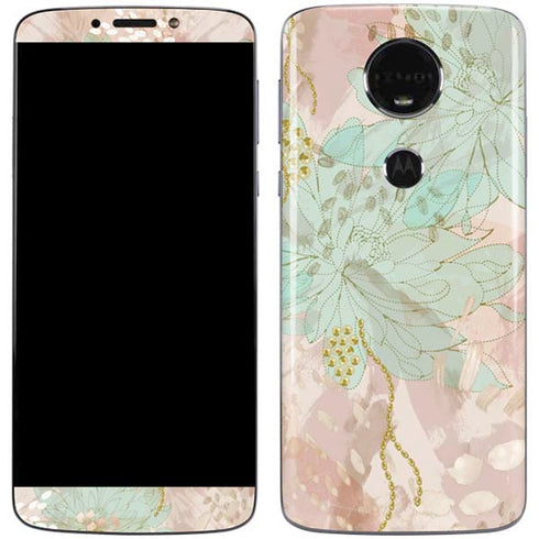 Floral Shadows Moto E5 Plus Skin