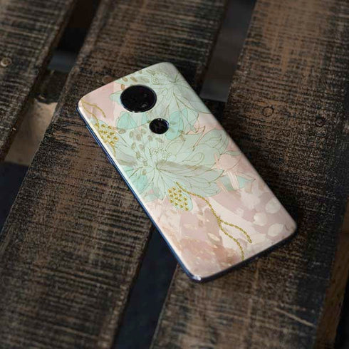 Floral Shadows Moto E5 Plus Skin