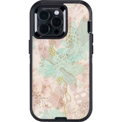 Floral Shadows Otterbox Defender iPhone Skin