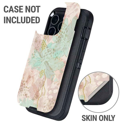 Floral Shadows Otterbox Defender iPhone Skin