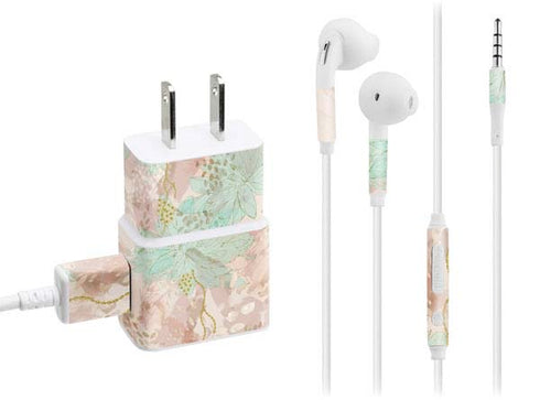 Floral Shadows Phone Charger Skin