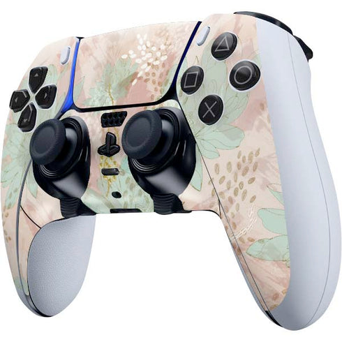 Floral Shadows PS5 DualSense Edge Pro Controller Skin
