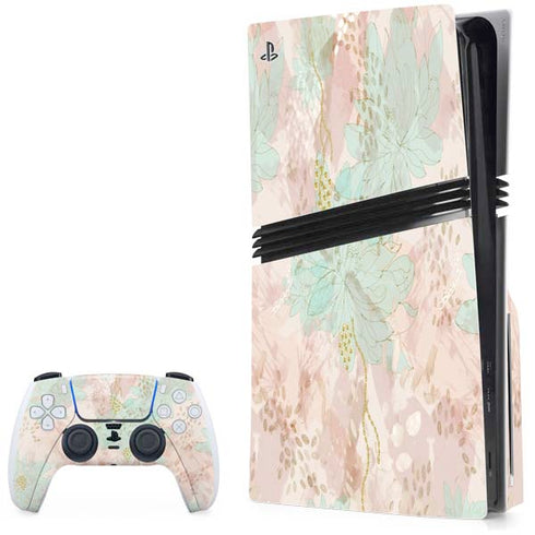 Floral Shadows PS5 Pro Disk Bundle Skin