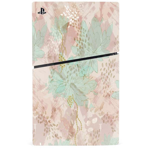Floral Shadows PS5 Slim Digital Edition Console Skin