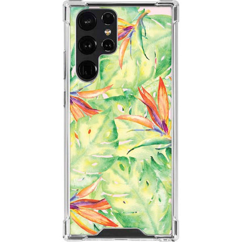 Floral Tropics Galaxy S23 Ultra Clear Case