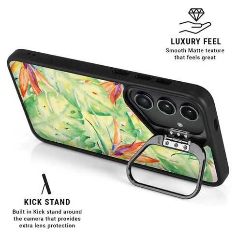 Floral Tropics Galaxy S24 FE Kickstand Case