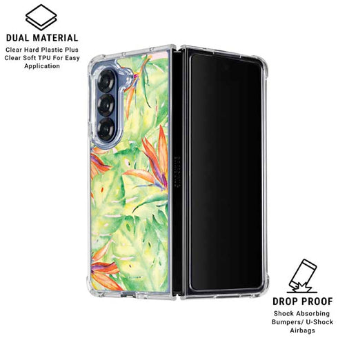 Floral Tropics Galaxy Z Fold6 Clear Case