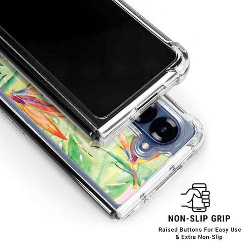 Floral Tropics Galaxy Z Fold6 Clear Case
