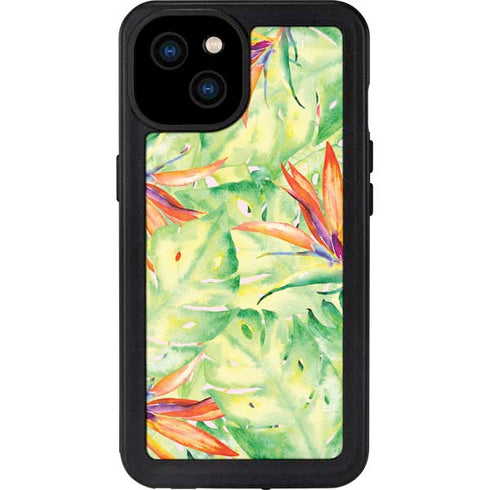 Floral Tropics iPhone 15 Plus Waterproof Case