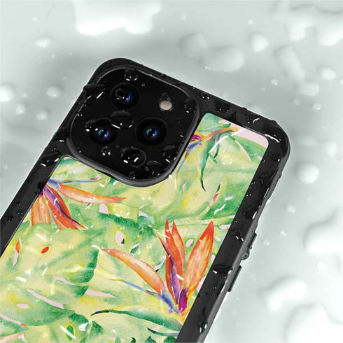 Floral Tropics iPhone 15 Pro Waterproof Case