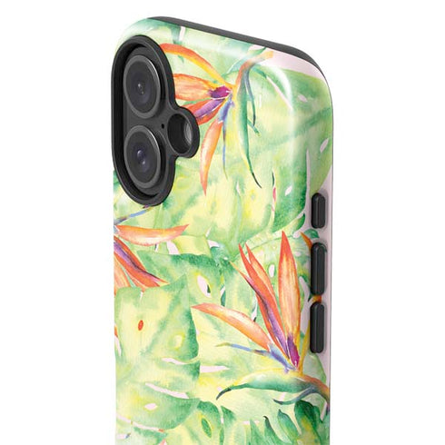 Floral Tropics iPhone 16 Plus Impact Case