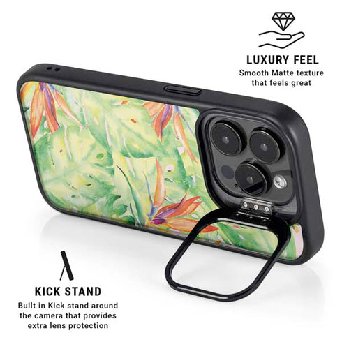 Floral Tropics iPhone 16 Pro Kickstand Case