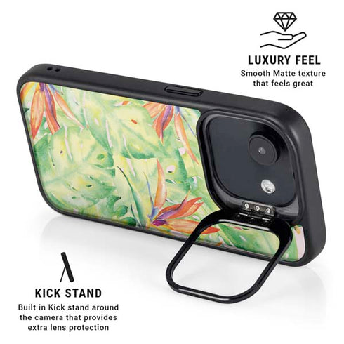 Floral Tropics iPhone 16e Kickstand Case